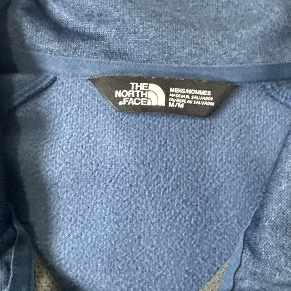 The‎ North Face Men Medium Blue Soft Fleece Full Zip Utility Jacket w/Pockets